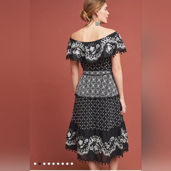 Anthropologie Marisol Off-The-Shoulder Midi Dress - Picture 3 of 15